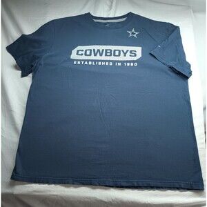 Men's 2XL Cowboys Blue T-Shirt NFL Football Nike Swoosh Athleisure Sports